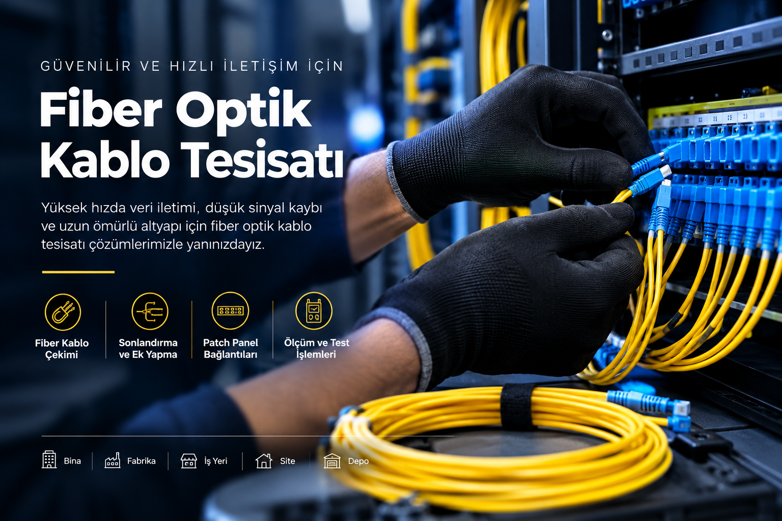 Fiber Optik Kablo Tesisatı ve Fiber Kablo Çekimi | Denizli