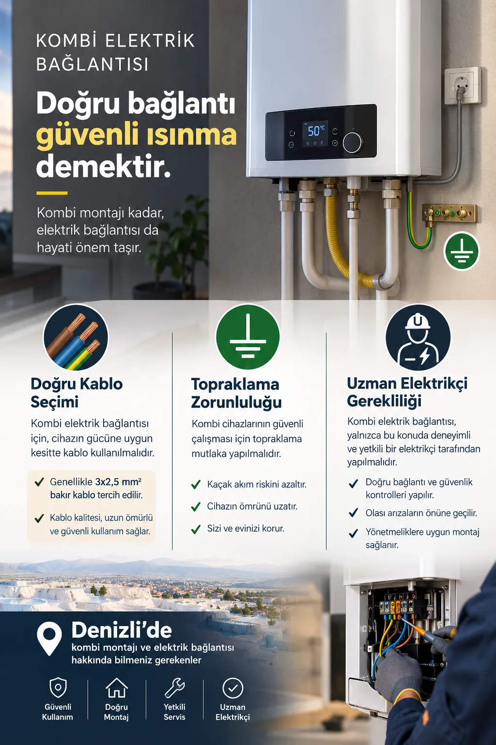 Kombi Elektrik Bağlantısı Nasıl Yapılır? Dikkat Edilmesi Gerekenler