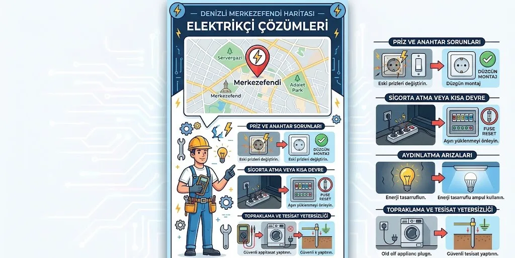 Merkezefendi de Elektrikçi — Sık Karşılaşılan Sorunlar ve Çözümleri